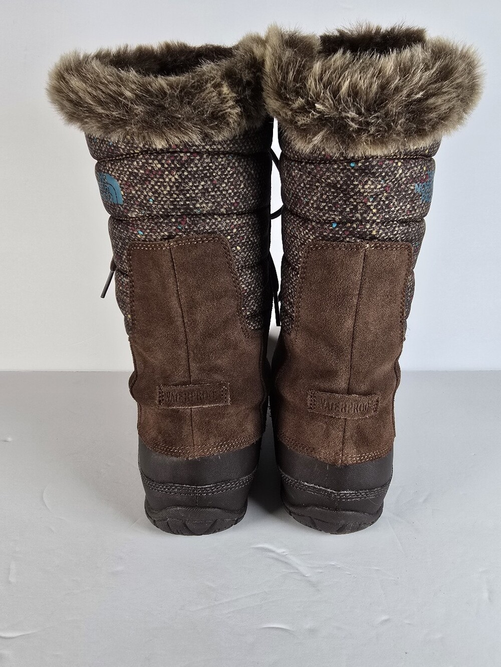 The North Face Women's Nupyse Purna Brown Faux Fur Trim LaceUp Winter Booots 8.5 - Picture 5 of 15